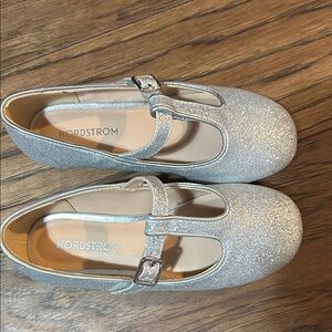 Nordstrom Kids Sparkly Silver Dress Shoes